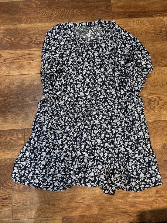Terra & Sky Dresses & Skirts - Blue & White Floral Tiered Dress
